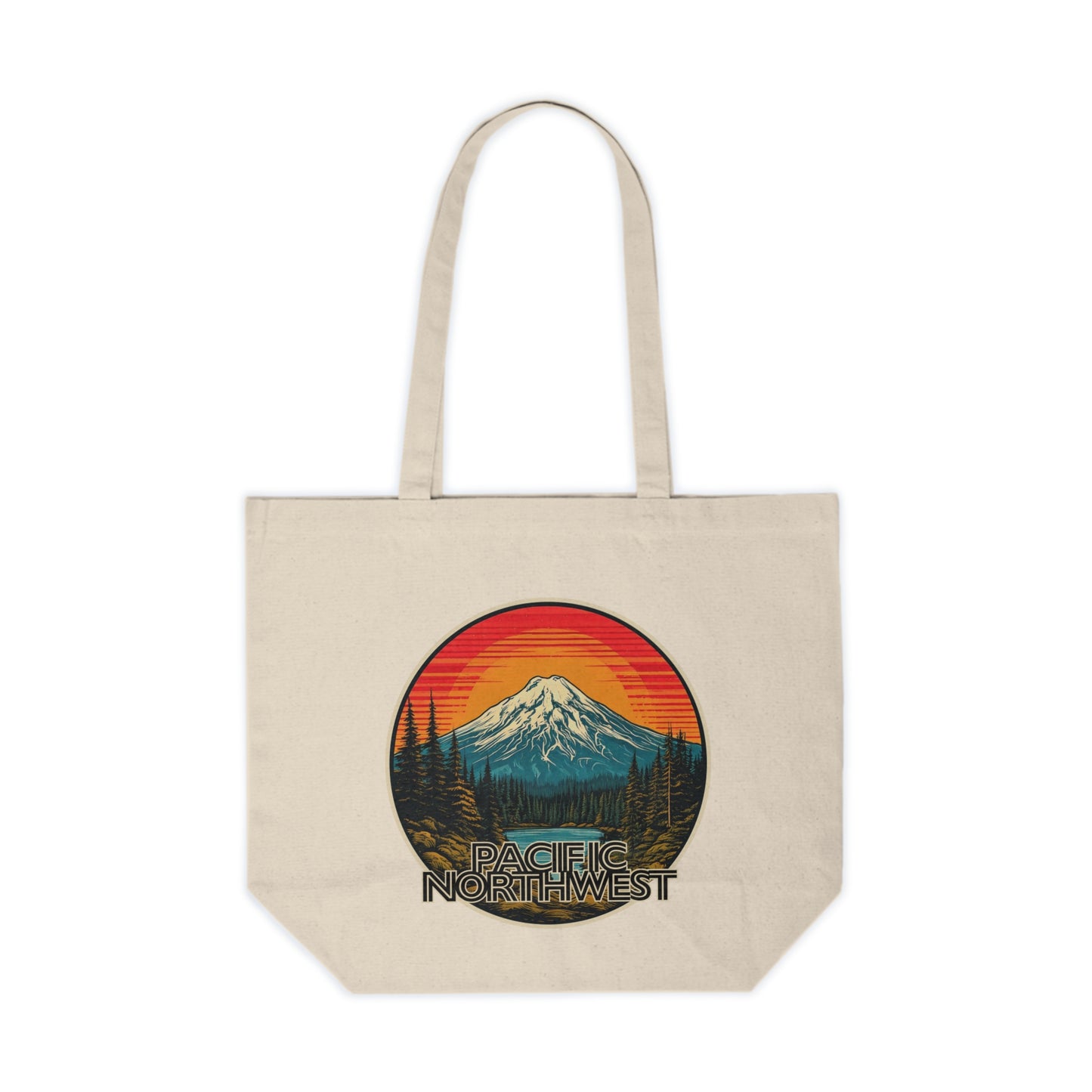 Pacific Northwest Canvas Shopping Tote - Eco-Friendly Bag for Nature Lovers