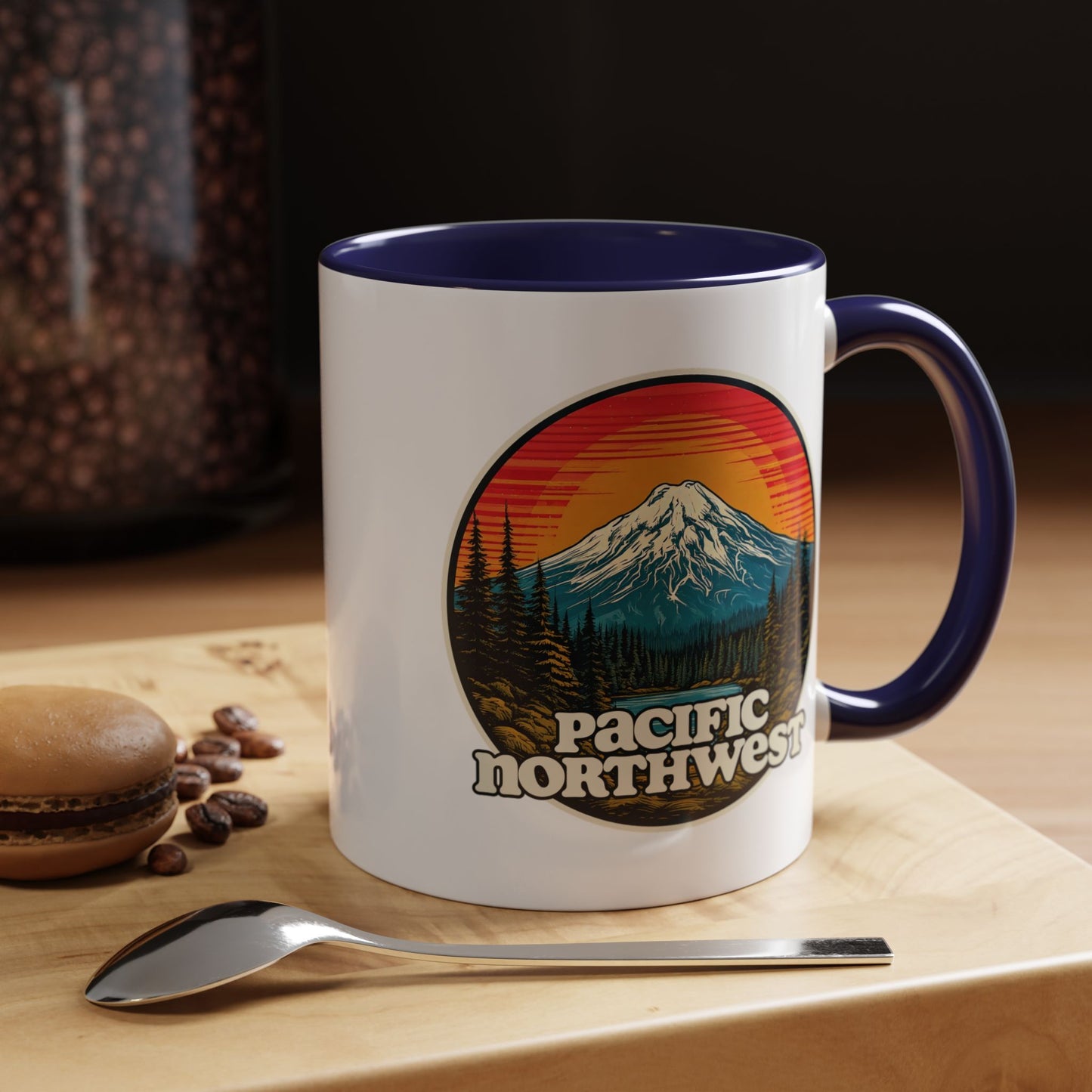 Pacific Northwest Accent Coffee Mug | Adventure-Themed Drinkware for Nature Lovers