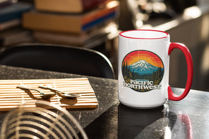 Pacific Northwest Accent Coffee Mug | Adventure-Themed Drinkware for Nature Lovers