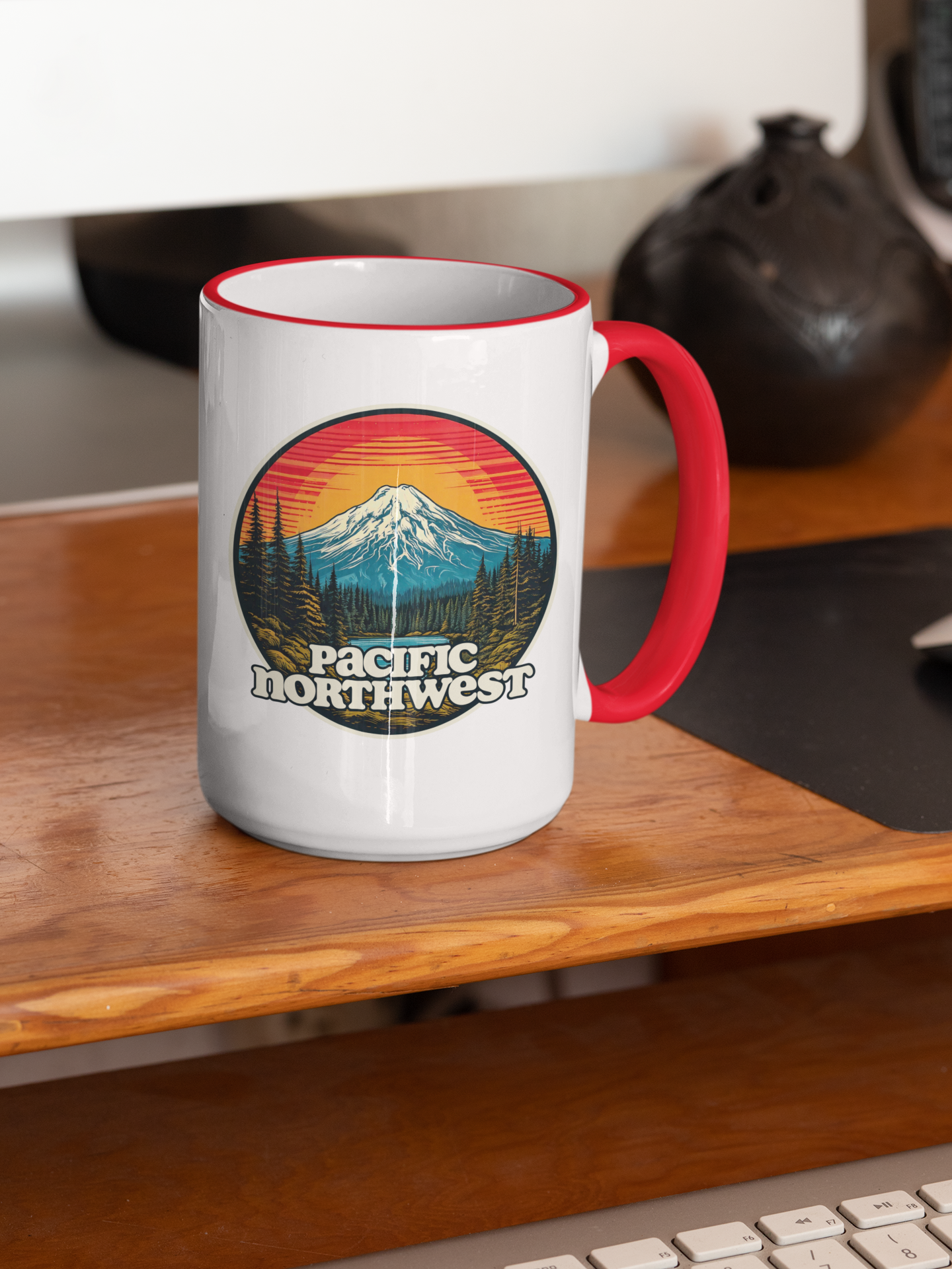 Pacific Northwest Accent Coffee Mug | Adventure-Themed Drinkware for Nature Lovers