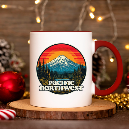 Pacific Northwest Accent Coffee Mug | Adventure-Themed Drinkware for Nature Lovers