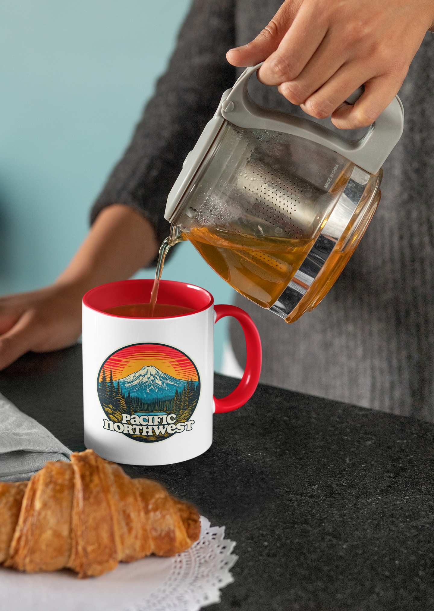 Pacific Northwest Accent Coffee Mug | Adventure-Themed Drinkware for Nature Lovers