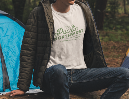 Pacific Northwest Vintage Style Tshirt, Retro Style Hiking Shirt, Nature Lover Gift, Mountain Vibe, Comfort Colors 1717