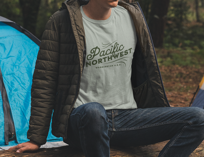 Pacific Northwest Vintage Style Tshirt, Retro Style Hiking Shirt, Nature Lover Gift, Mountain Vibe, Comfort Colors 1717