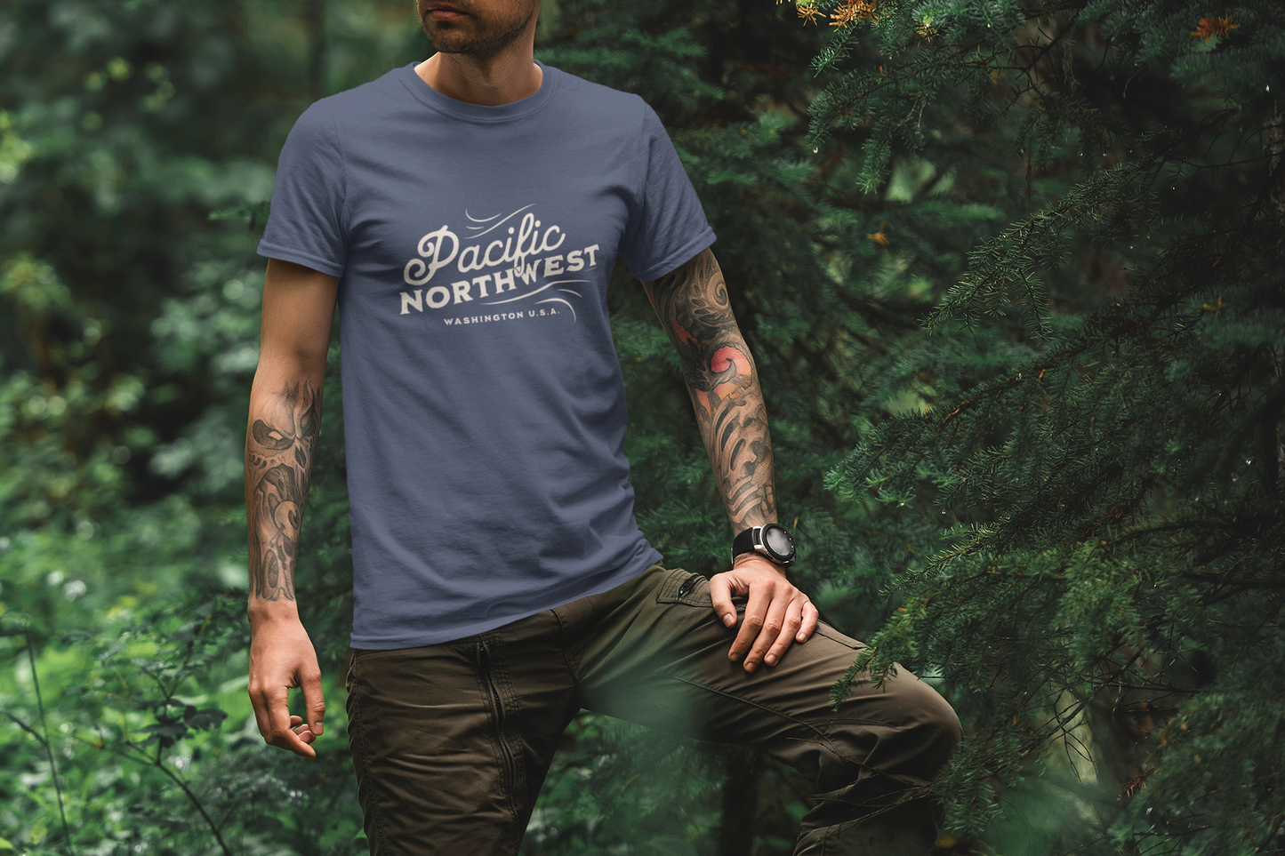 Pacific Northwest Vintage Style Tshirt, Retro Style Hiking Shirt, Nature Lover Gift, Mountain Vibe, Comfort Colors 1717