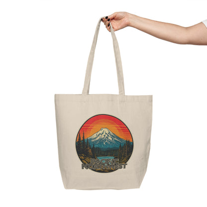 Pacific Northwest Canvas Shopping Tote - Eco-Friendly Bag for Nature Lovers