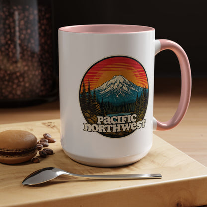 Pacific Northwest Accent Coffee Mug | Adventure-Themed Drinkware for Nature Lovers