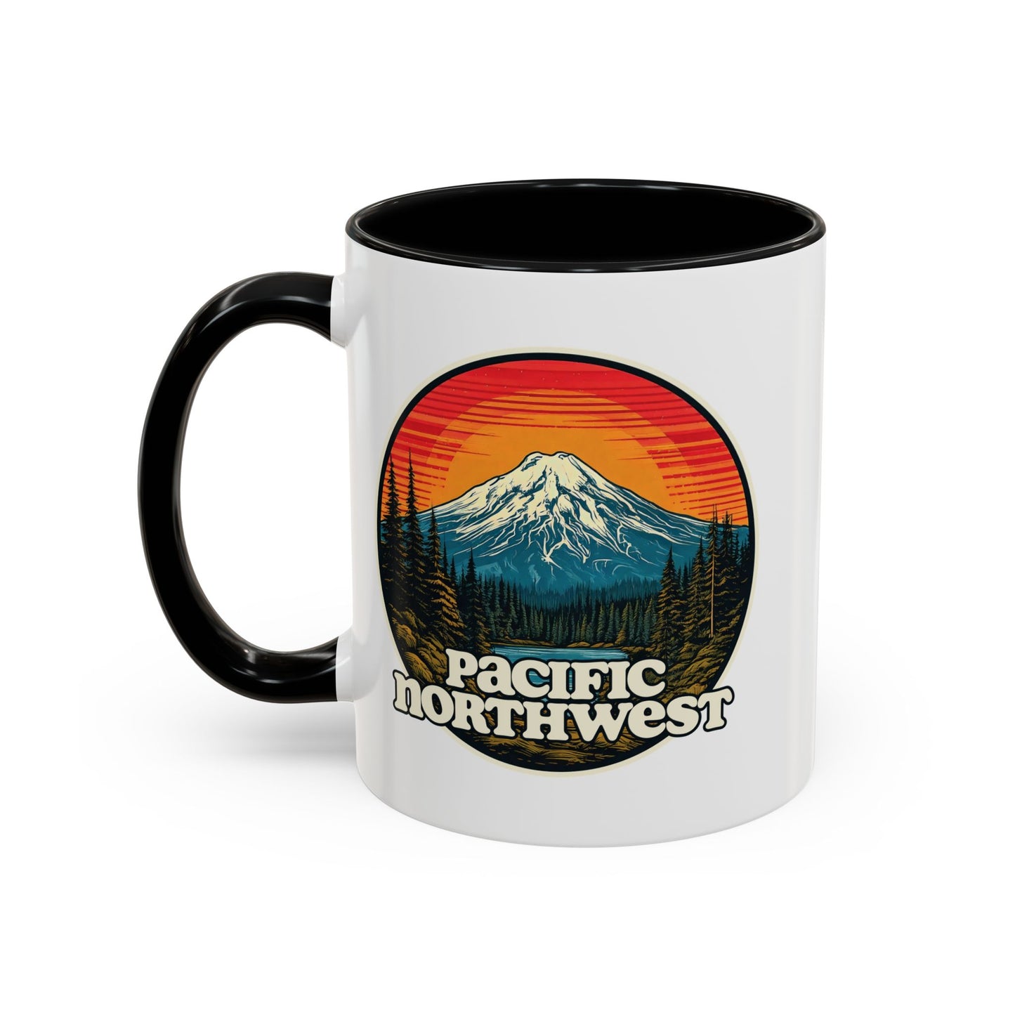 Pacific Northwest Accent Coffee Mug | Adventure-Themed Drinkware for Nature Lovers